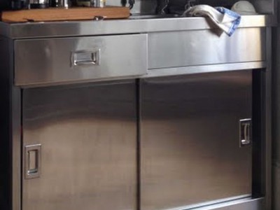Tủ inox có 2 ngăn kéo cửa trượt